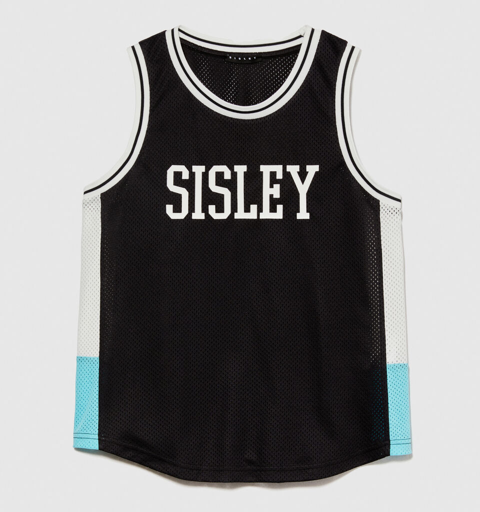 Color block mesh tank top - boys' tank tops - Black | Sisley Young image number 1